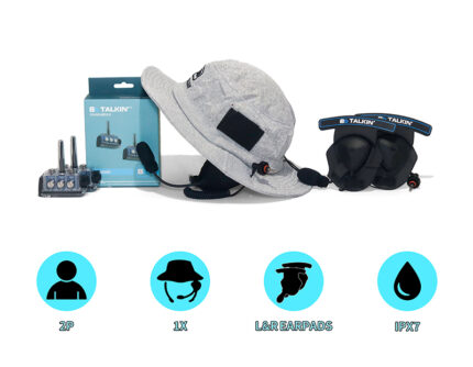SÖRF ŞAPKASI VE STEREO KASK YEDEKLERİ İLE BBTALKIN 3.0 2P PAKETİ